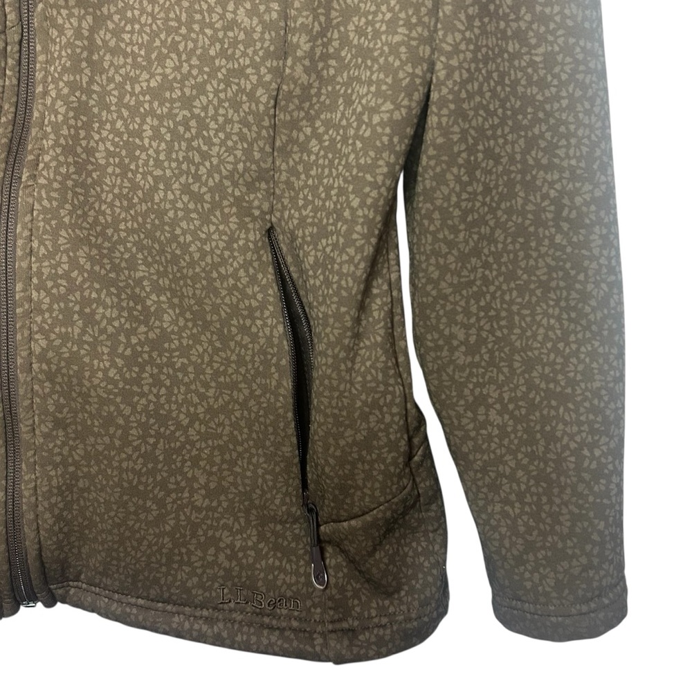 LLBean Fleece Lined Softshell Jacket Women’s M Brown Zip Up Outdoor - Picture 6 of 12